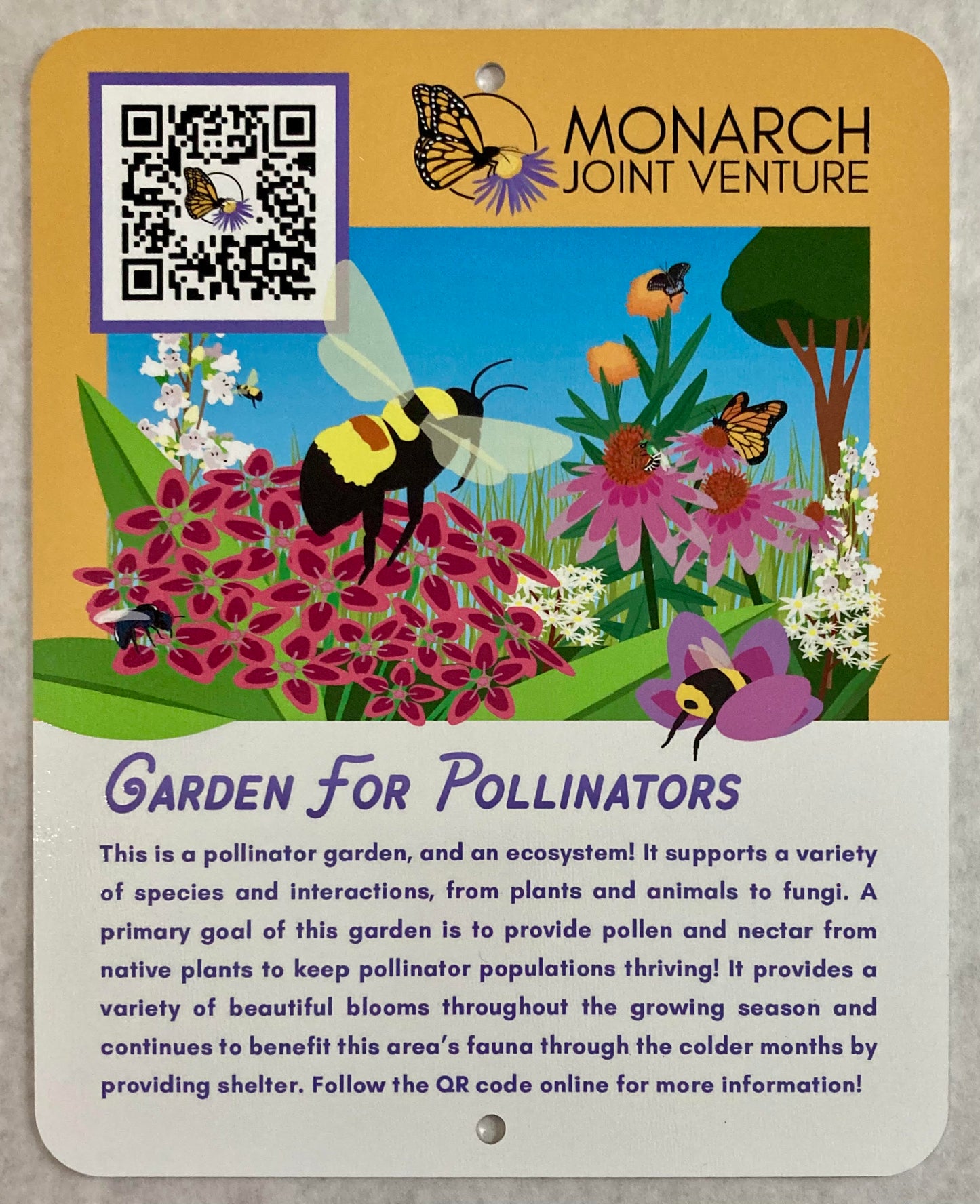Garden for Pollinators Habitat Sign