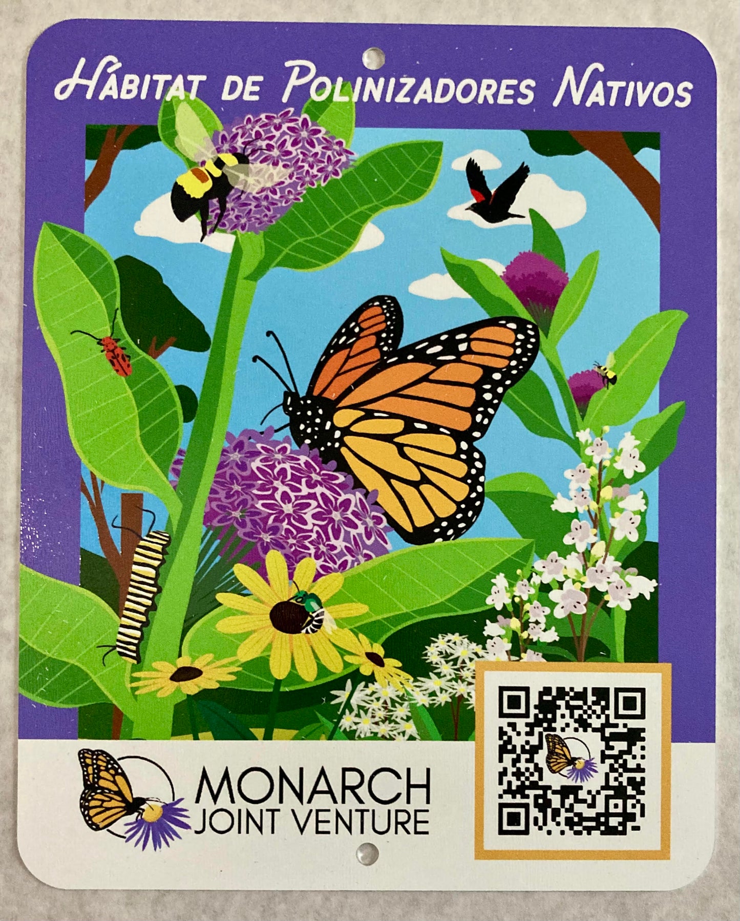 Habitat de Polinizadores Nativos Habitat Sign