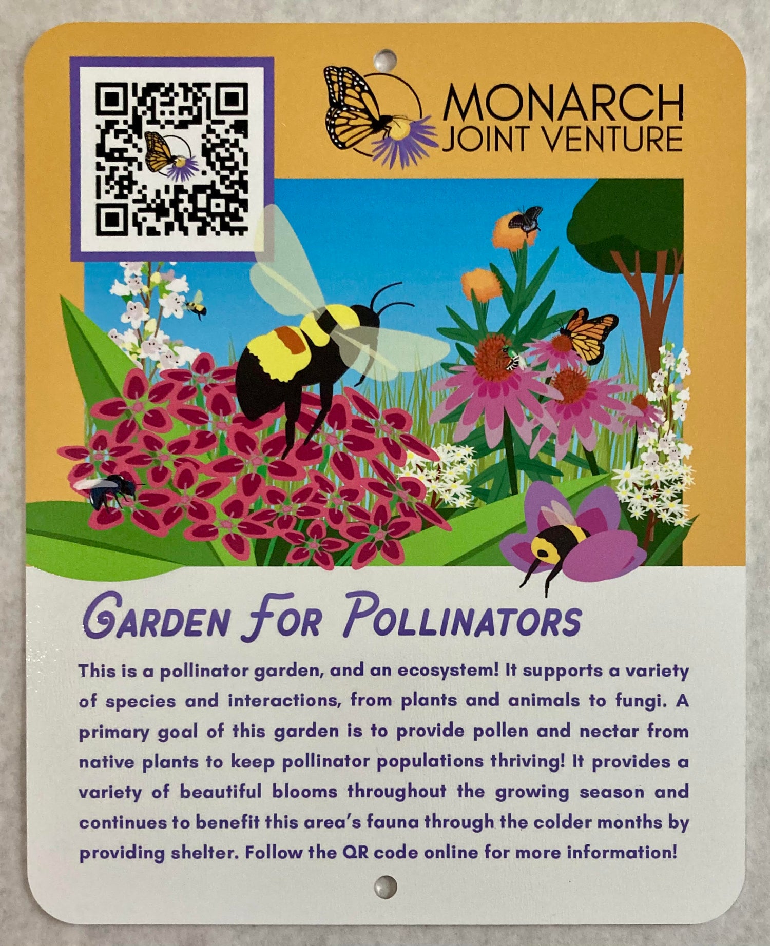 Garden for Pollinators Habitat Sign