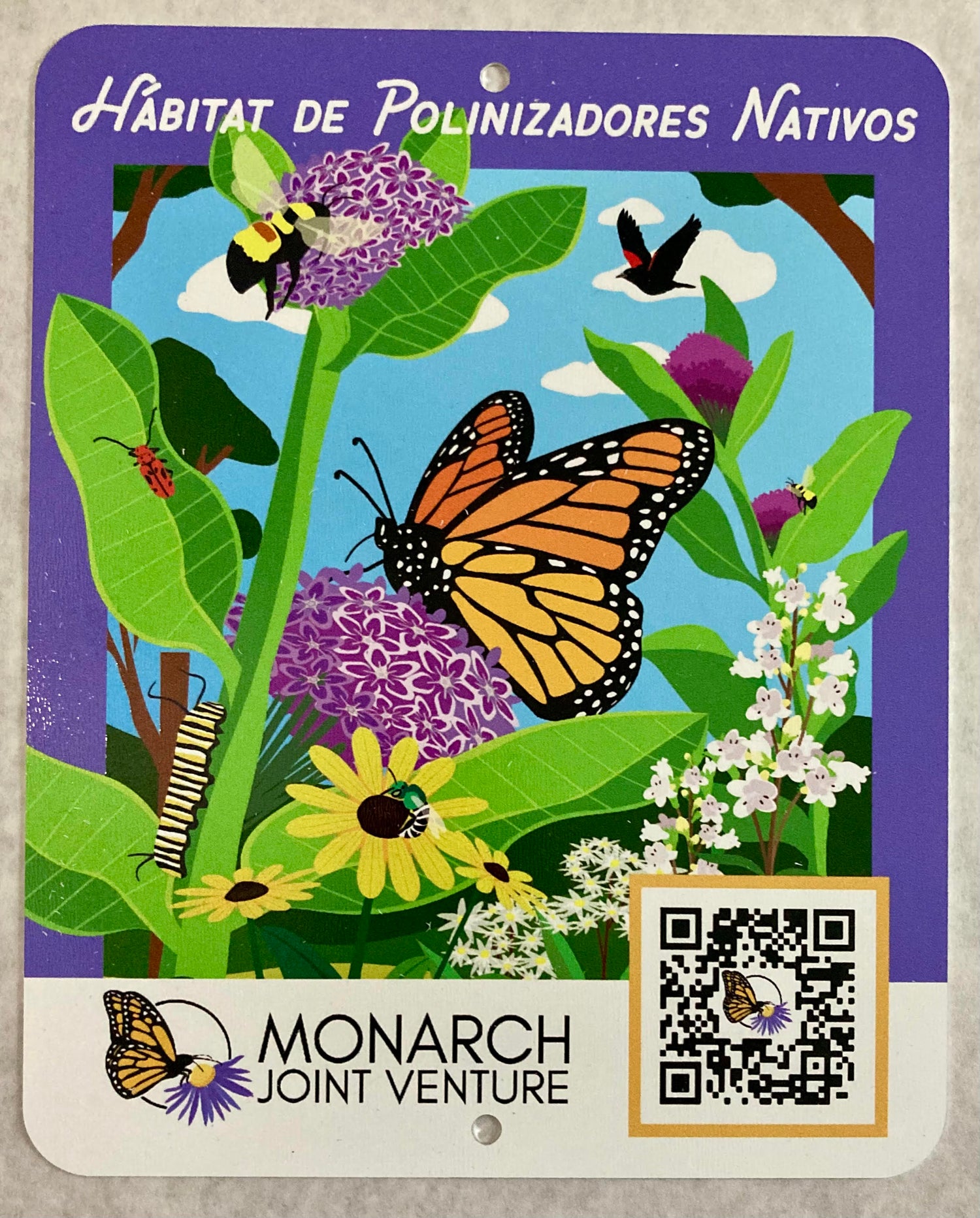 Habitat de Polinizadores Nativos Habitat Sign