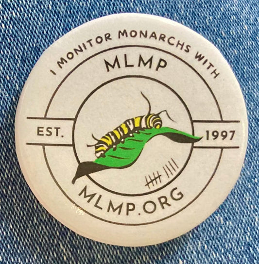 MLMP Button Pin on Jean Jacket