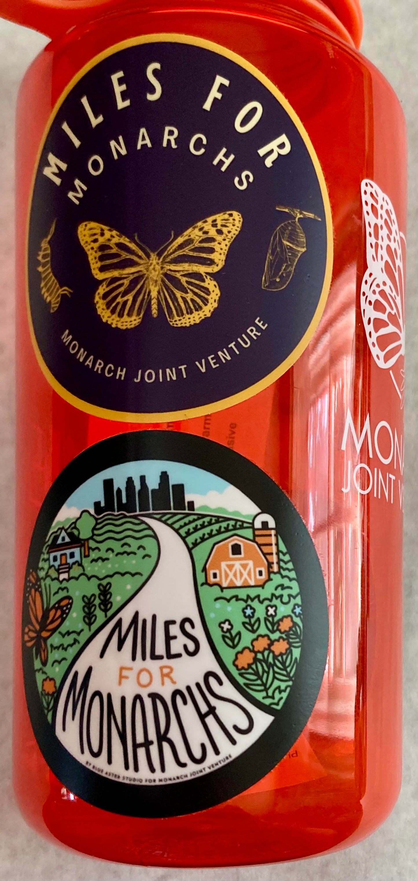Miles for Monarchs Water Bottle Stickers