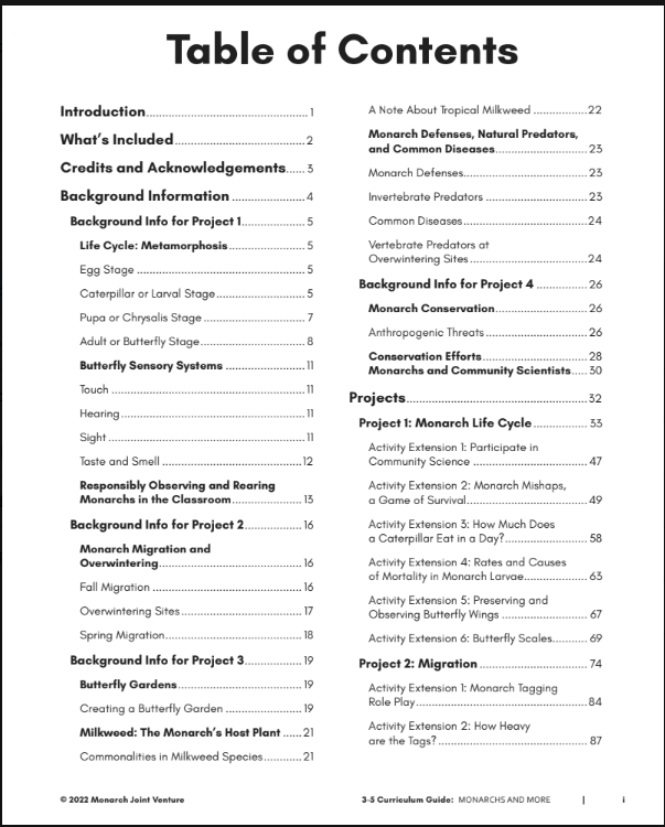 Monarchs and More Curriculum Guides - 5th Edition