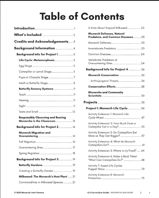 Digital Download: Monarchs and More Curriculum Guides - 5th Edition