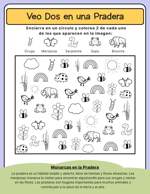 Viaje Con Las Monarcas: Aprende, Juega, Explora-Activity Example no. 1