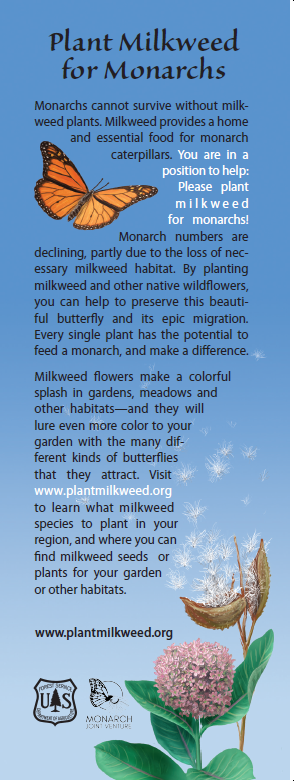 Bookmark: Plant Milkweed